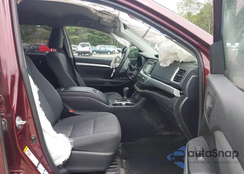 2019 Toyota Highlander Le from USA, damaged, VIN 5TDBZRFH6KS943719